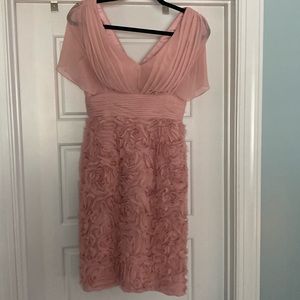 Pink knee length cocktail dress